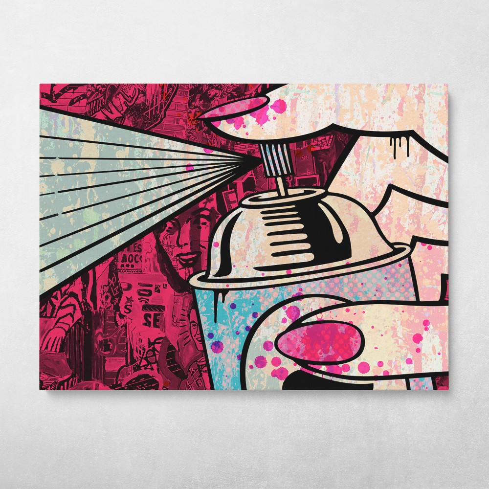 Spray Can Graffiti Pop Art Lichtenstein Wall Art